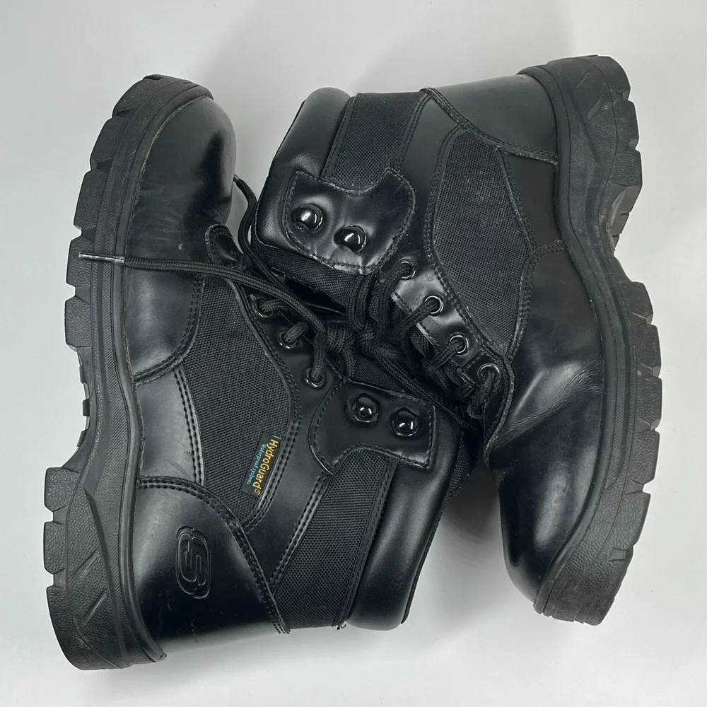 Skechers Wascana Benen Tactical Relaxed Fit Work Boots‎ Men's 7 Waterproof Black
